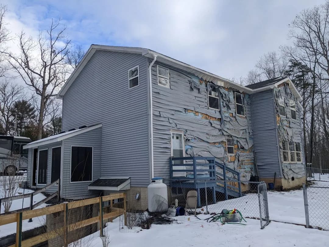 New Siding, Windows and Deck, Hedgesville: before renovation