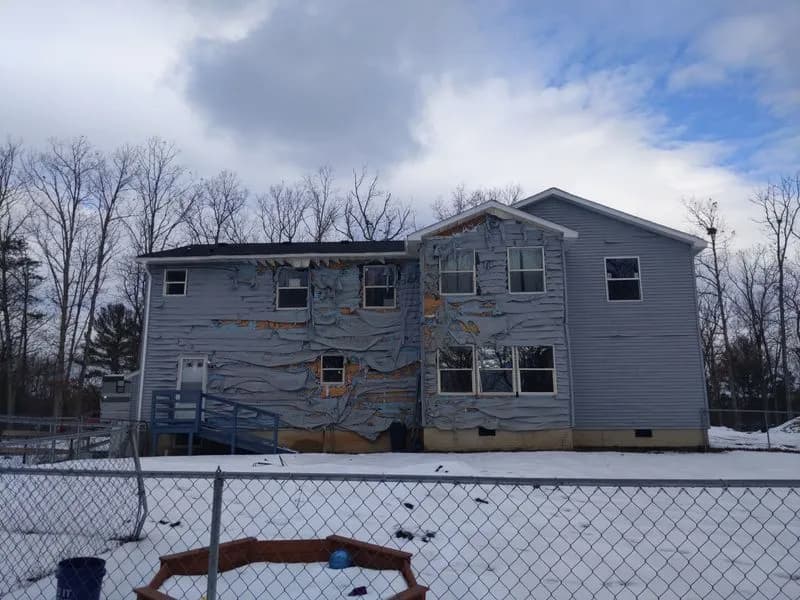 New Siding, Windows and Deck, Hedgesville: before renovation