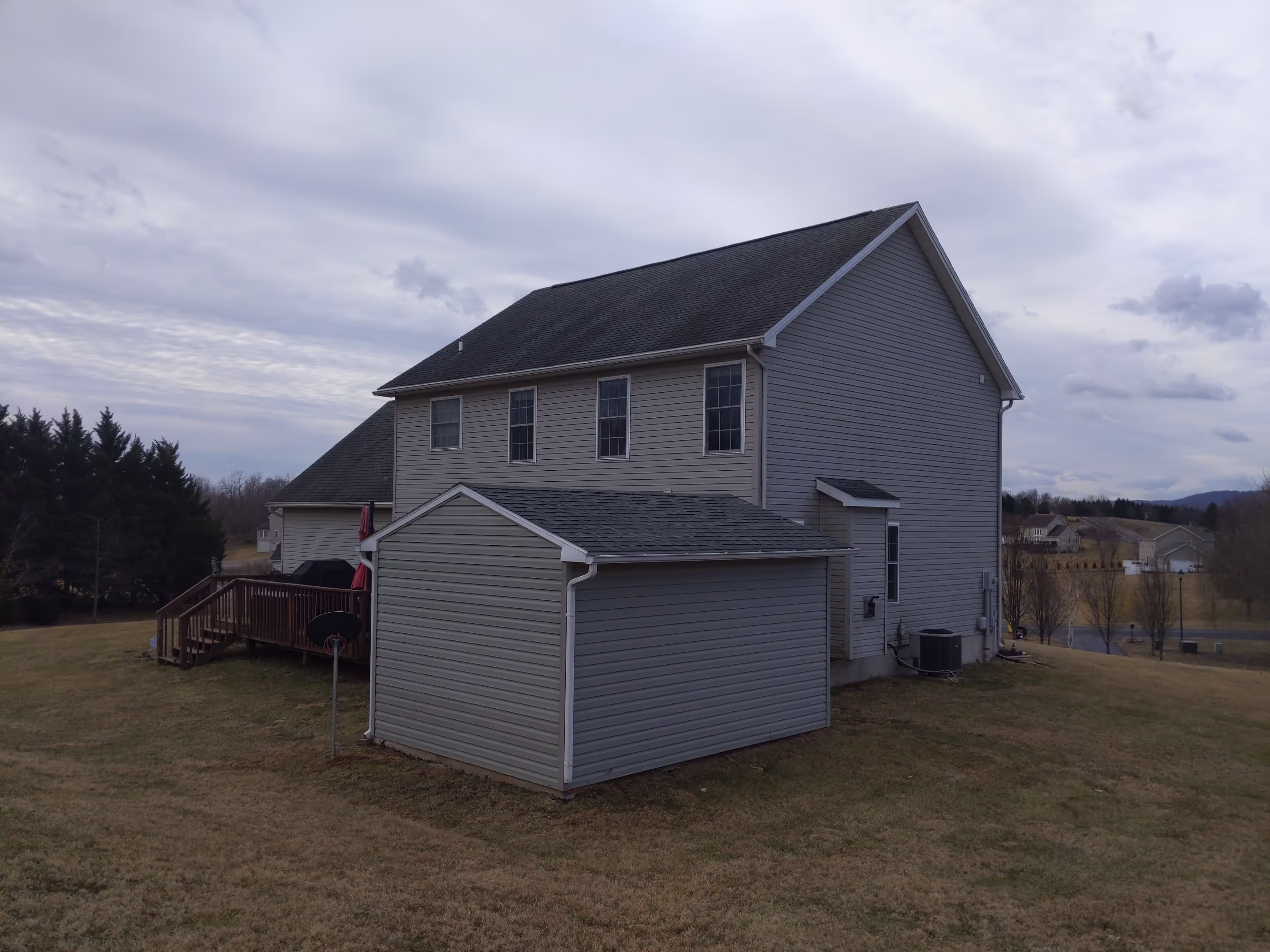 Roof, Siding, Windows, & Roof Over Deck, Martinsburg: before renovation